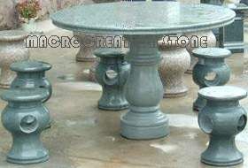 Granite Marble Stone Table and Bench, Garden Furniture